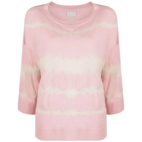 NWT ZADIG & VOLTAIRE Flint Tie Dye Cashmere Sweater Pink Small - Picture 1 of 7